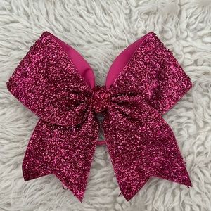 NWOT Pink Cheer Bow w/ Elastic